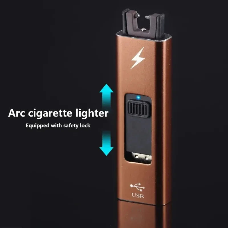 New Hot Selling Plasma USB Charging Windproof Pulse Arc Lighter Outdoor Flameless Candle Kitchen Barbecue Lighter Men's Gifts