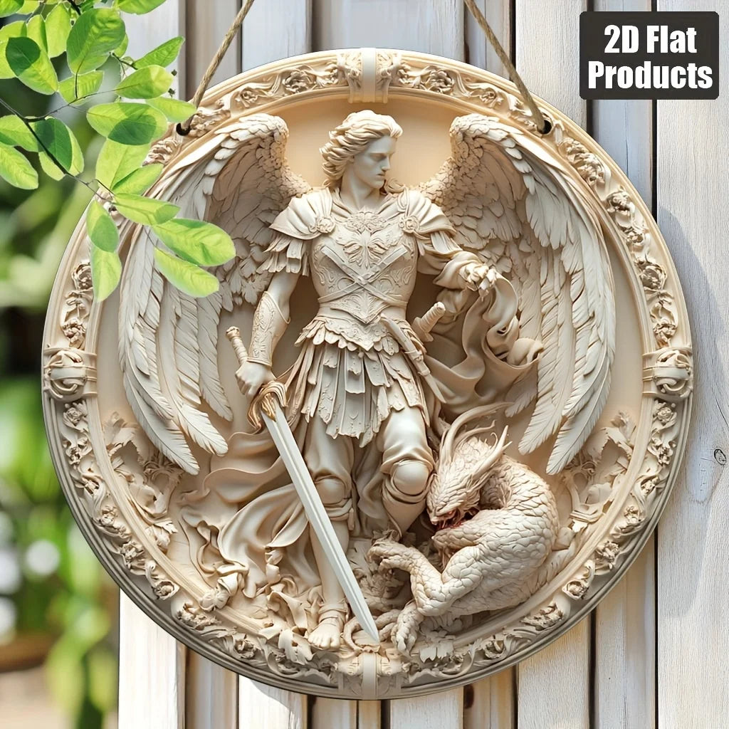 1PCS 2D Flat Home Decor Wooden Disc Angel Sub Series Holy Angel Redemption Bedroom Wall Decorations Photo Props Decoration - 