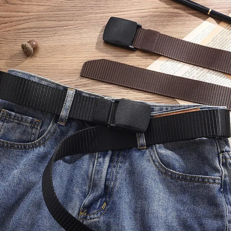 Men's Belt Outdoor Casual Canvas Belt Metal Free Training Nylon Tactical Belt With Pants Jeans Belt Sports Belts For Men Wome
