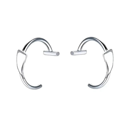 2PCS Trendy 10mm Stainless Steel Punk Clip on Fake Piercing Nose Wrap Lip Rings Unisex Nose Ring Women Men Tusk Body Jewelry 