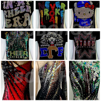 Bobohoo DMC SS6-SS30 Crystal Stones HotFix Rhinestone Glitter Crystal Strass Iron On Rhinestones For Garment Clothing Dress