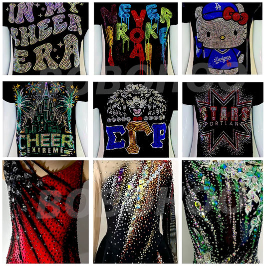 Bobohoo DMC SS6-SS30 Crystal Stones HotFix Rhinestone Glitter Crystal Strass Iron On Rhinestones For Garment Clothing Dress