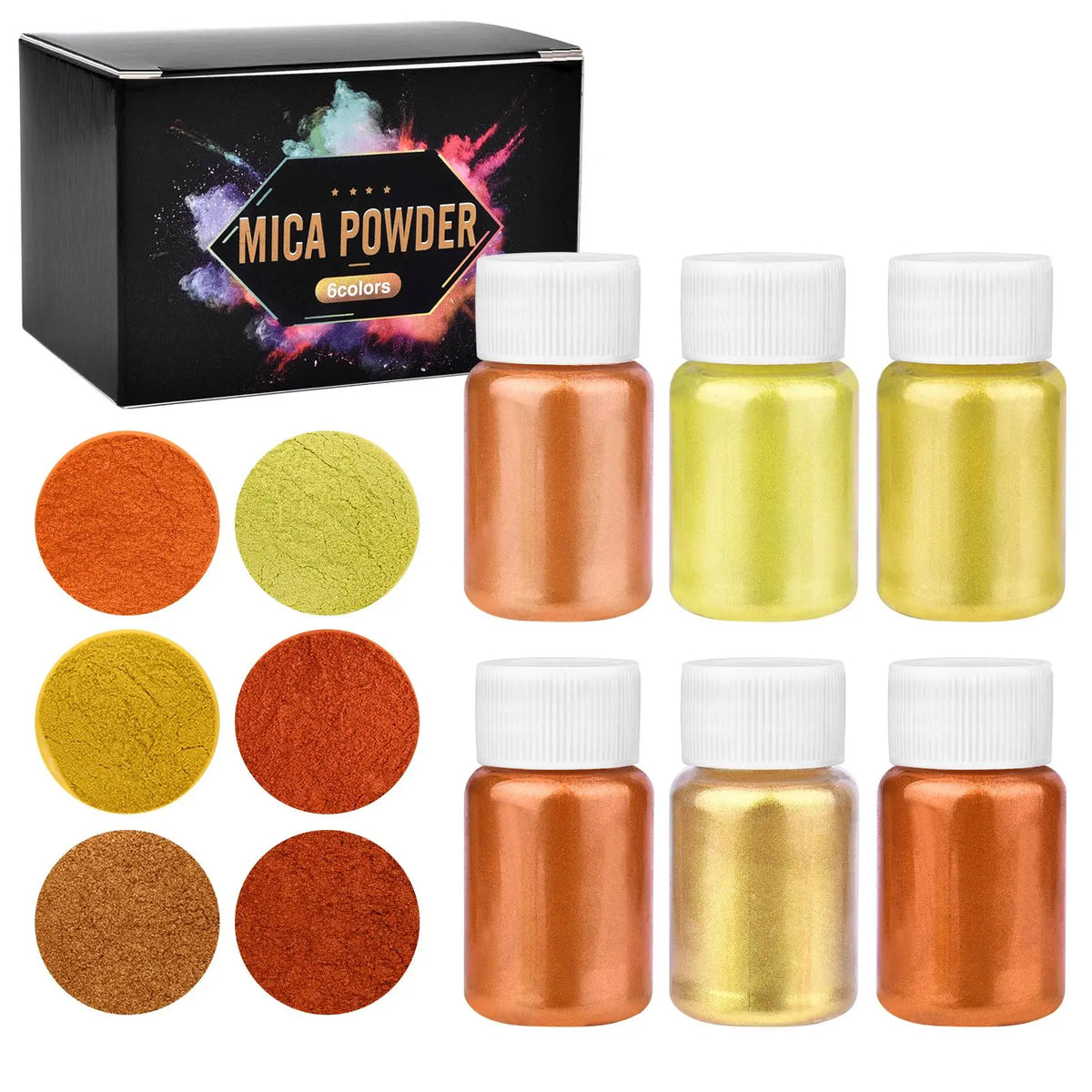 6 Colors/Set Pearl Powder Pigment DIY Epoxy Resin Mold Colorant Dye Mineral Powder Epoxy Resin Dye Pearl Pigment Glitter Craf