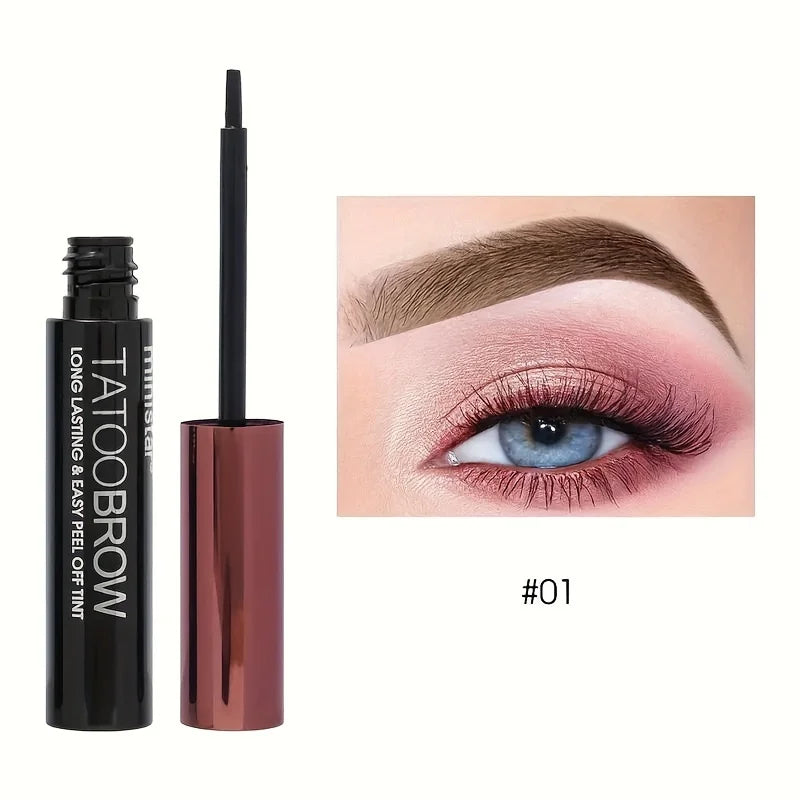 1pc Tattoo Peel Off Eyebrow Gel Tint, Semi Permanent Brow Tint, Waterproof, Transfer-proof, For Fuller & Defined Looking Brow