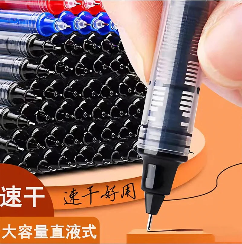 0.5mm Quick Drying Fine Point Liquid Ink Pens Smooth Writing Comfortable Grip Non-Smudge for Office School Supplies