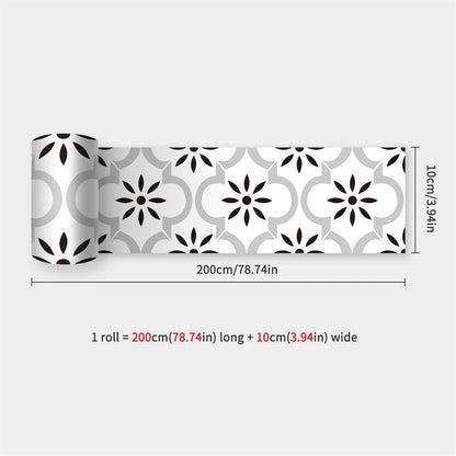 Mosaic Bathroom Waist Line Wall Stickers Waterproof Peel & Stick Art Backsplash Kitchen Office Skirting Line Decor Wallpaper 