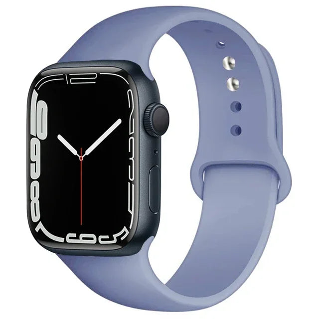 Silicone Band For Apple Watch strap 46mm 44mm 45mm 40mm 41mm 42-38mm 49mm sport bracelet iwatch series 11 10 9 8 7 6 5 SE Ult