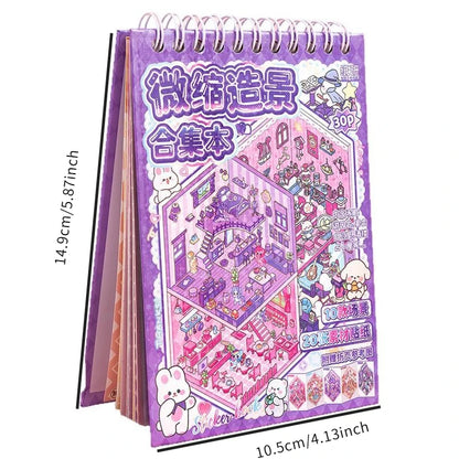 Mr. Paper 30Pcs 3d three-dimensional stacking miniature scene stickers scenery sticker book Students' puzzle handmade diy str
