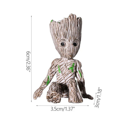 Desktop Decor Mini Anime Figurine Tree Man Miniature Model Cute Groot Doll Toy Home Accessories Ornament Handicraft Gifts