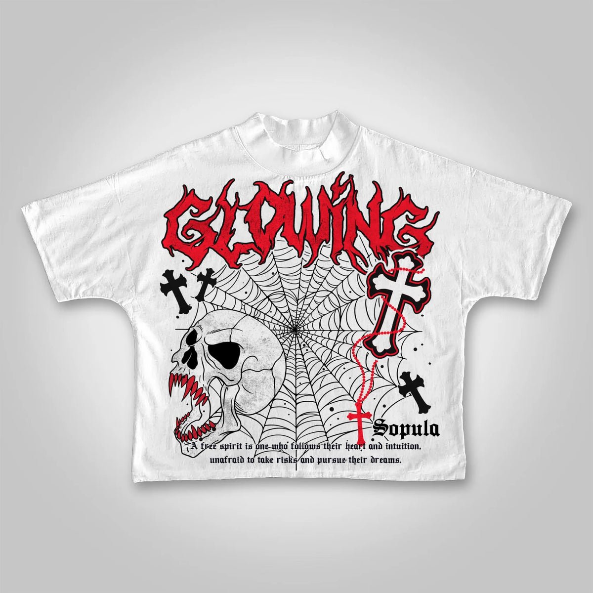 Vintage Dark Centipede Skeletal Graphic Cotton Print T-shirt Men Y2K Summer Short Sleeves Oversize T-shirt Women Casual Tee T