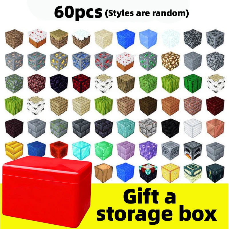 TNT Building Block Storage Box, Magnetic Building Blocks Toy, Building Block Set, Children's DIY Assembly Toy Building Blocks