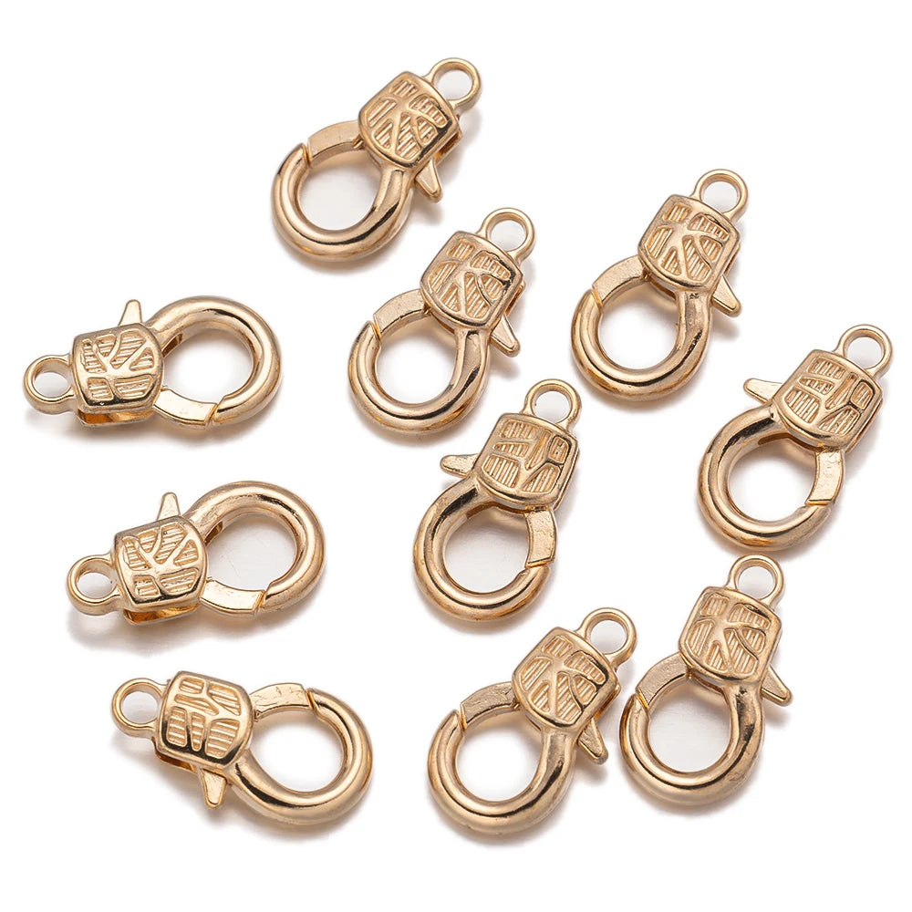 20pcs Silver Large Heart Lobster Claw Clasps Vintage Clips Hooks for DIY Jewelry Bracelet Necklace Keychain Making Findings