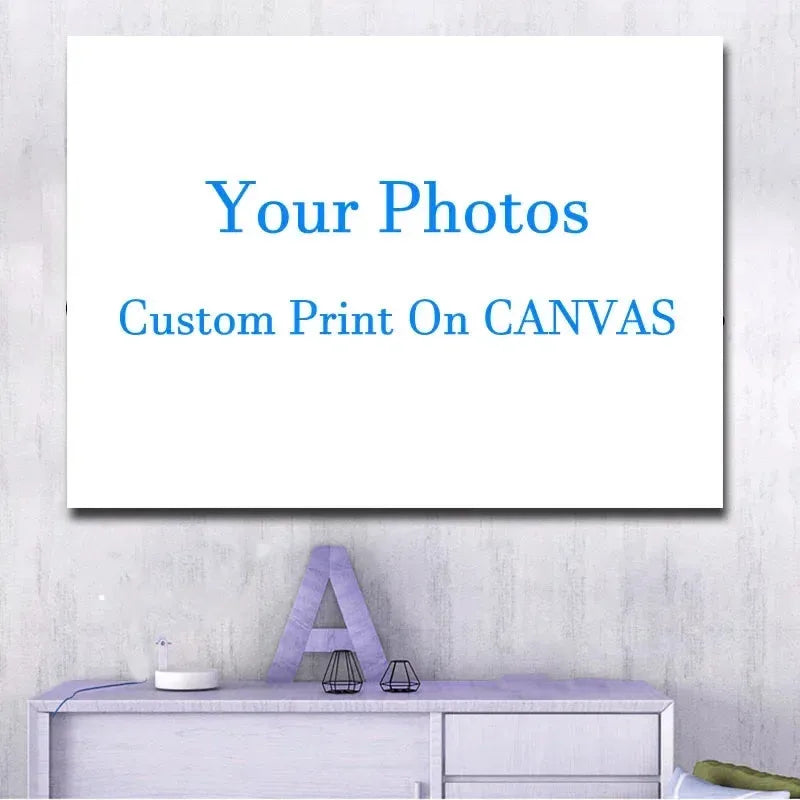 Custom Print Canvas Poster Anime Game Poster Painting By Your Photo Personal Gift Customize Figure Animal Pets Home Decor