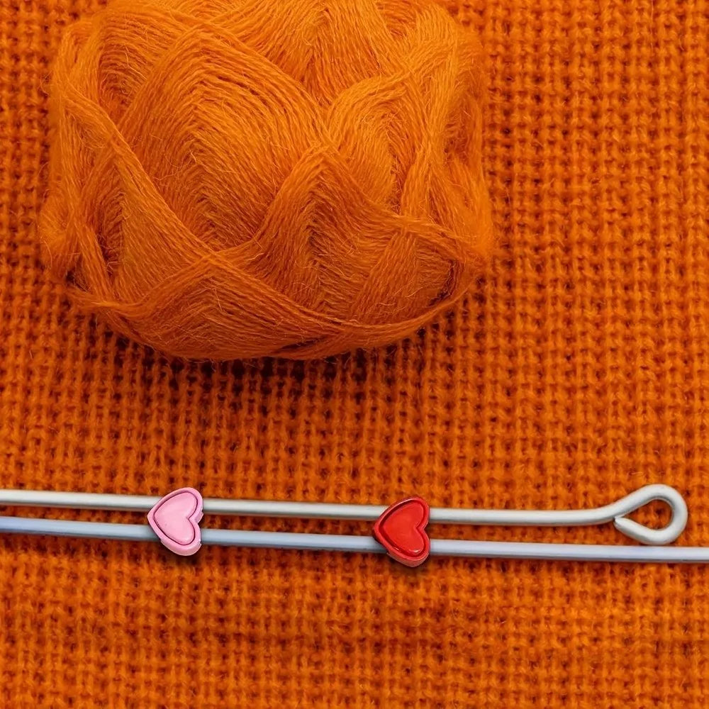 Art Supplies, Colorful Heart-Shaped Needle Protectors, Knitting Cord Locks for Crafts, Yarn Stoppers for DIY Projects, Cute S