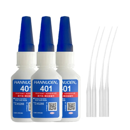 Super Glue Strong Bond for Shoes/Glass/Metal/Wood/Plastic,Ceramic Quick Dry Industrial Strength Instant Adhesive - 401-20g-3p