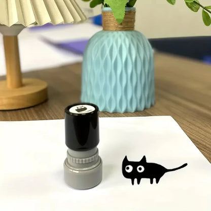 1pc 4 Styles Cute Cartoon Stamps Lovely Small Black Cat Stamp DIY Scrapbooking Decoration Diary Collage Stationery