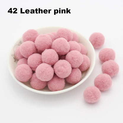 30-300Pcs Pom Poms Fluffy Soft Pompom Ball 8/10/15/20/25/30mm Handmade Sewing Craft DIY Kids Toy Christmas Weddinrg Decoratio
