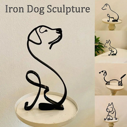 Party Decorations, Minimalist Animal Art, Handmade Metal Sculptures, Desk Decor, Custom Cat Dog Figurines, Retro Home Ornamen