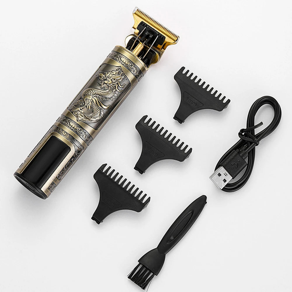 Vintage Hair Clipper USB Charging Hair Cutting Machine Electric Hair Trimmer Portable Shaver Professional Barber Boyfriend Gi