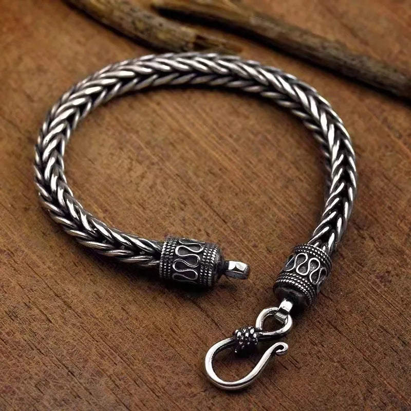 925 Sterling Silver Bracelet Chain Vintage for Men Women Luxury Wedding Jewelry Engagement Fashion Party Gifts