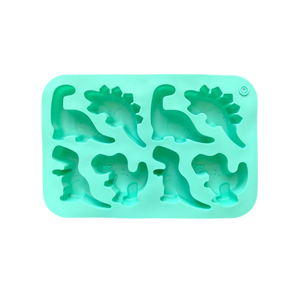 1pc 8-cavity silicone mold 3D dinosaur shaped chocolate candy, pudding, cookies, mold making, cake baking utensils - 013green