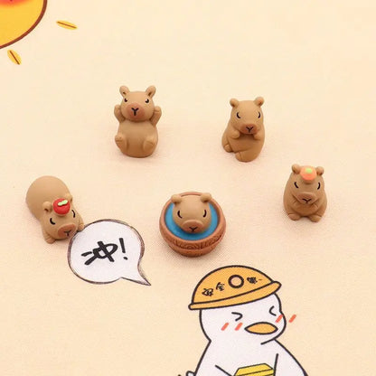 30PCS 3D Capybara Figurines Capybara Party Favors Cute Animal DIY Ornament Supplies for garden Capybara Home Decoration Ornam