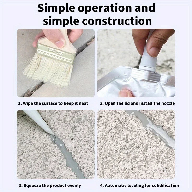 Elastic Gray Concrete Gap Sealant 350/500ML Anti-Aging Weatherproof Cement Floor Joint Repair Glue