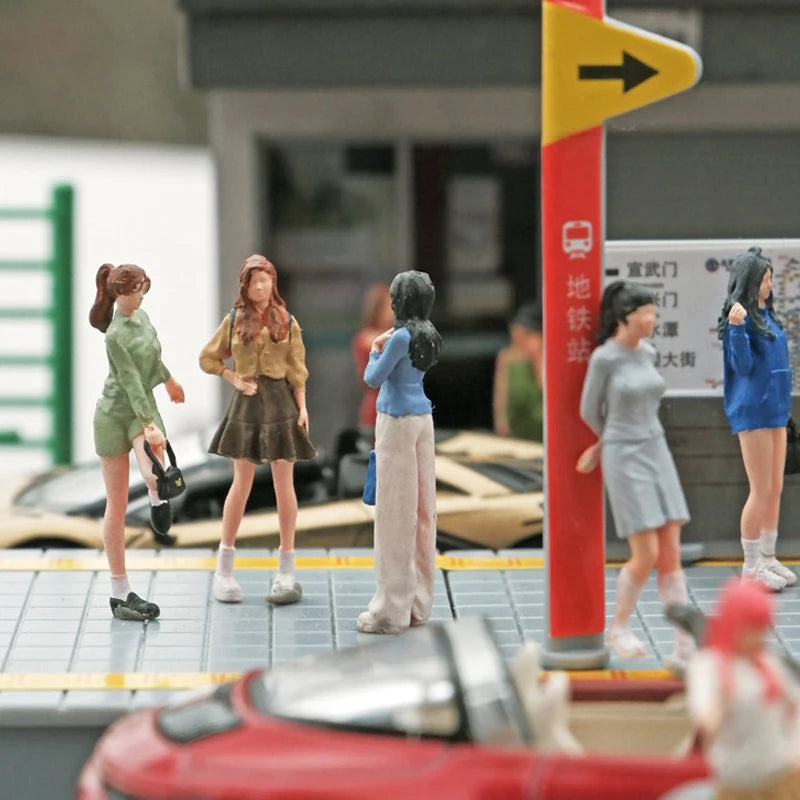 Resin Diorama 1:64 Scale Miniature Figures Garage Scenes Minifigures Model Kit DIY Craft Toys Anime Figure Collectib