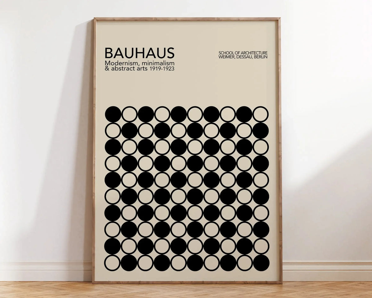 Mid Century Bauhaus Geometric Canvas Prints Poster Retro Abstract Wall Art Painting Pics for Modern Living Room Home Decorati