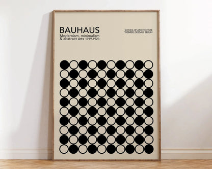 Mid Century Bauhaus Geometric Canvas Prints Poster Retro Abstract Wall Art Painting Pics for Modern Living Room Home Decorati