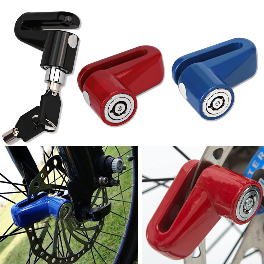 Disc Brakes Lock with Steel Wire Universal Motorcycle Safety Lock Kit with Steel Wire Rope for Scooter Motorcycle Bicycle
