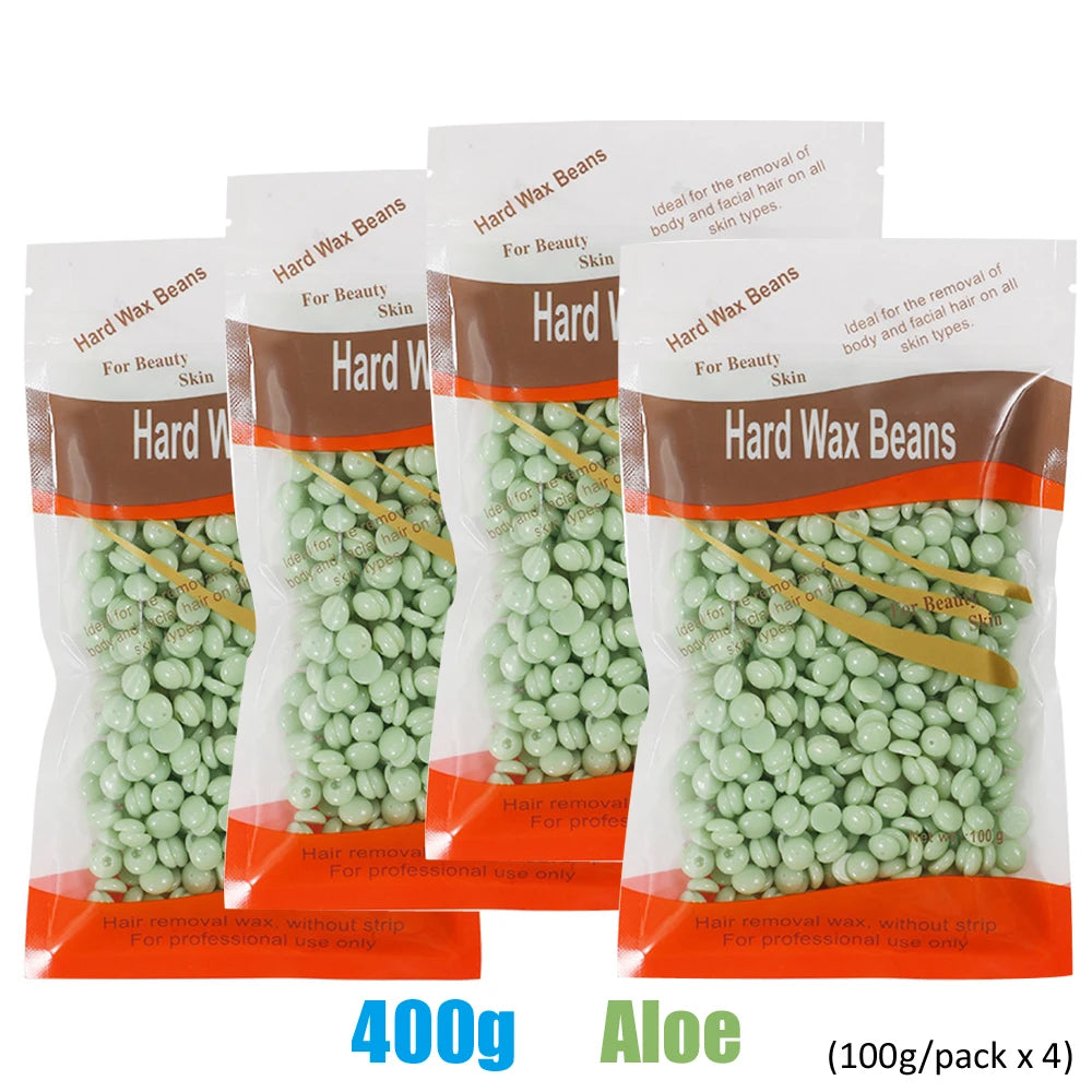 500g/200g/50g Hard Wax Beans for Hair Removal Body European Brazilian Pearl for Wax Warmer Waxing Beans for Wax Heater Machin