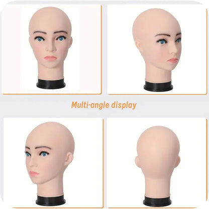 Mannequin Head With T-pin Wig Cap Tripod For Women Making Wig Hat Glasses Mask Display Cosmetology Manikin Head Makeup Practi
