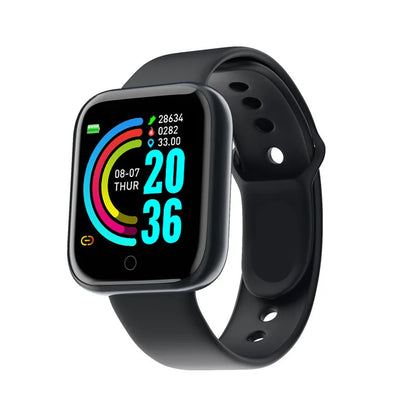 Y68 Smart Watch Men Women Heart Rate Oxygen Blood Pressure Monitoring Multi-Function Sleep Monitoring Smartwatch for Ios Andr