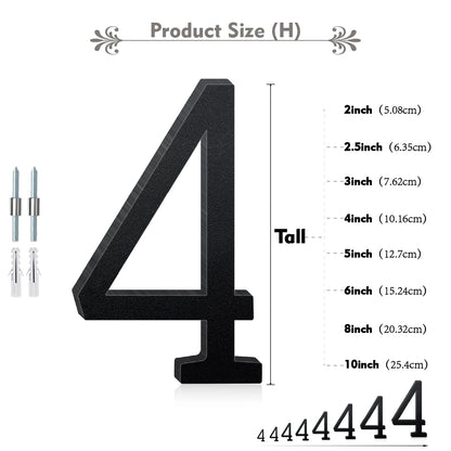 3-12inch Floating Aluminum House Numbers, Modern Metal House Address Numbers Letters, Aluminum Address Letters for Outside