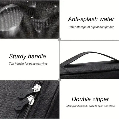 Cable Storage Bag Waterproof Digital Electronic Organizer Portable USB Data Line Charger Plug Storage Bag Travel Cable Organi