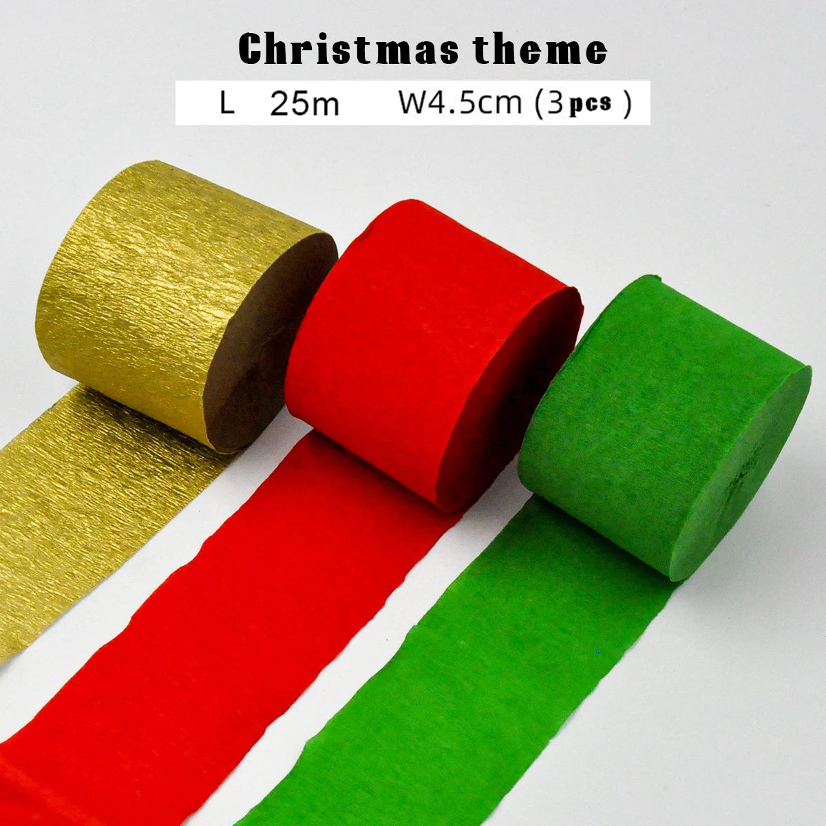3pcs/set Rainbow Crepe Paper Streamers for Wedding Birthday Party Backdrop Decoration Colorful Paper Crepe Garland Ribbon Dec