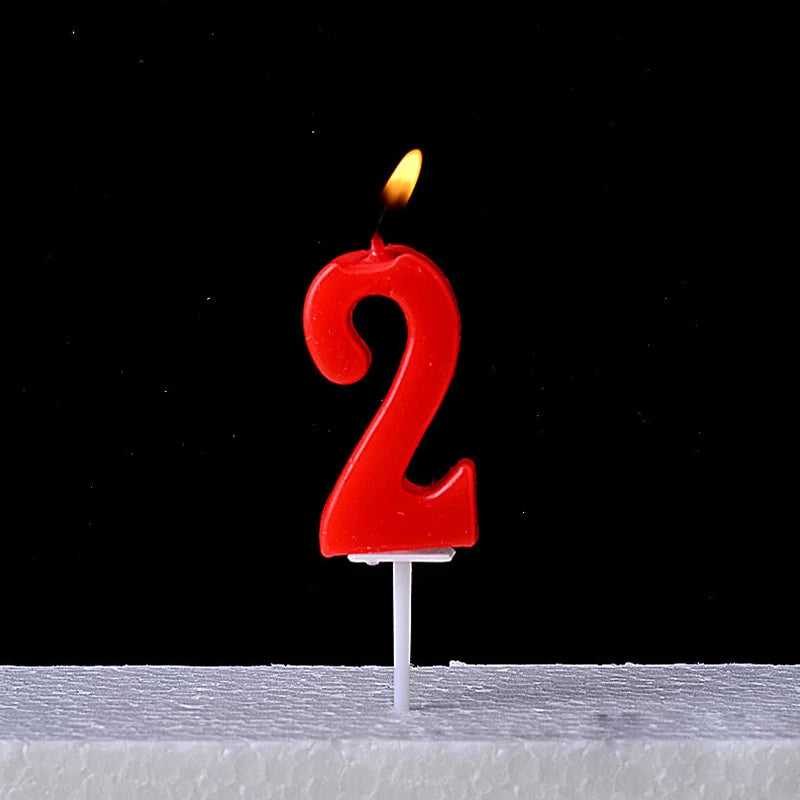 1Pcs Gold Happy Birthday Number Cake Candles 0 1 2 3 4 5 6 7 8 9 Cake Topper Kids Girls Boys Bar Baby Party Supplies Decorati