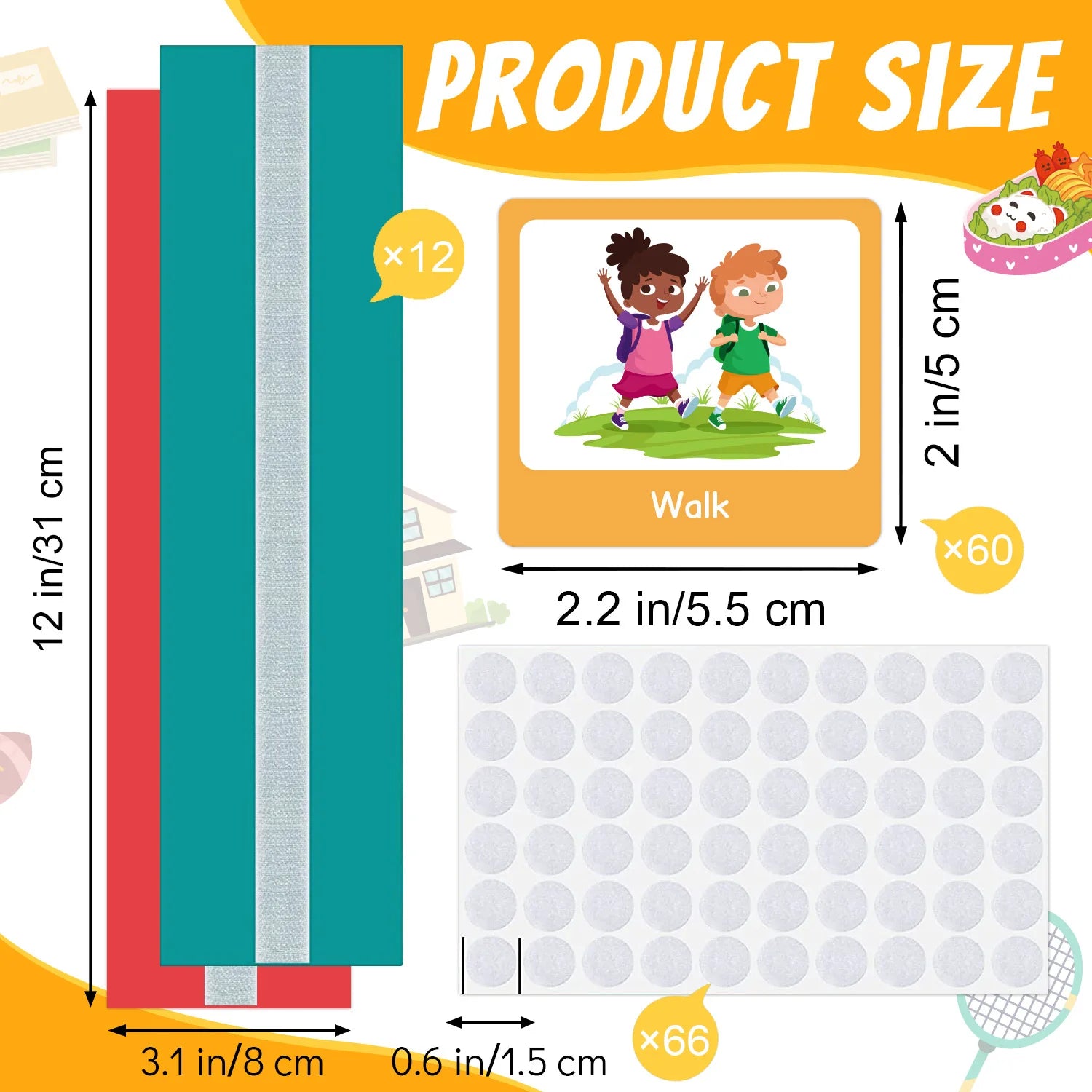 60 Pcs Visual Schedule Visual Wall Planner Daily Routine Chart for Kids Daily Visual Schedule Card Chore Chart Learning Mater