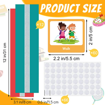 60 Pcs Visual Schedule Visual Wall Planner Daily Routine Chart for Kids Daily Visual Schedule Card Chore Chart Learning Mater