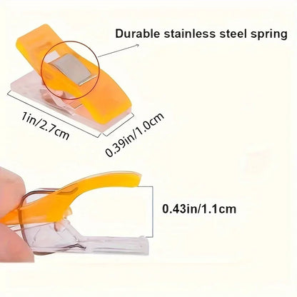 30/50/100 Colorful Plastic Edging Clip, Sewing Clip, Underwear, Tie, Universal Clothing,Auxiliary Tool for Handmade Crafts