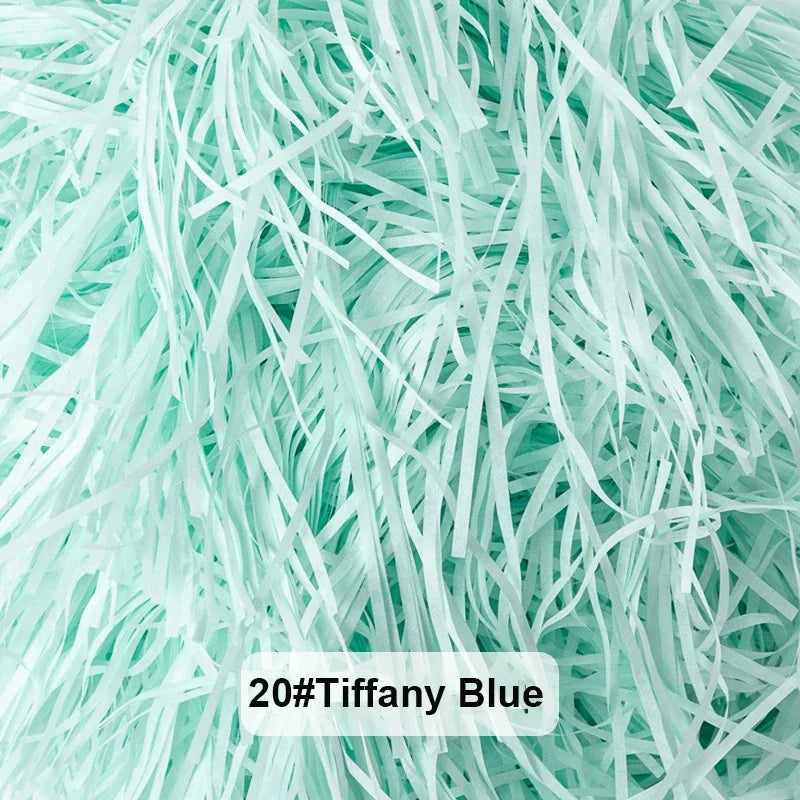 100-20g Multicolored Raffia Paper Shreds & Strands Shredded Crinkle Confetti For DIY Gift Box Wrapping & Basket Filling