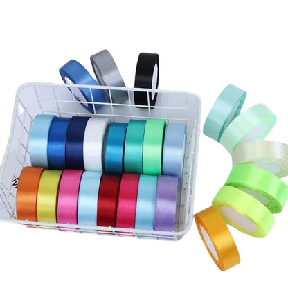 6/10/15/20/25/40/50mm Satin Ribbons DIY Artificial Crafts Wedding Party Supplies Handicraft Sewing Accessories Material 22met