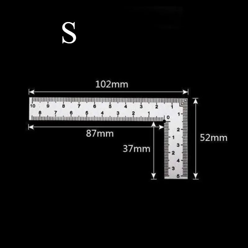 Cute School Supplies Metal Ruler Small Frame Ruler Measuring Layout Tool Stainless Steel Square Square Square Square