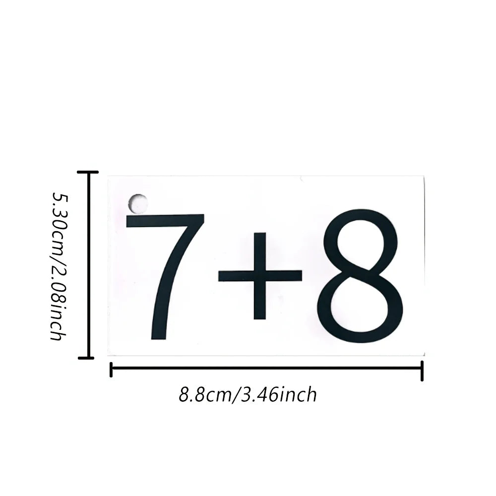 132 Cards with Addition and Subtraction Problems, a Complete Set to Help Young Children Develop Their Arithmetic Skills | Add