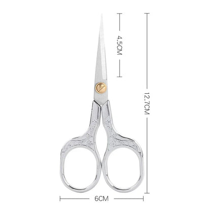 1PC Stainless Steel Vintage Scissors Sewing Fabric Cutter Embroidery Tailor Thread Scissor Tools for Sewing Shears - Silver