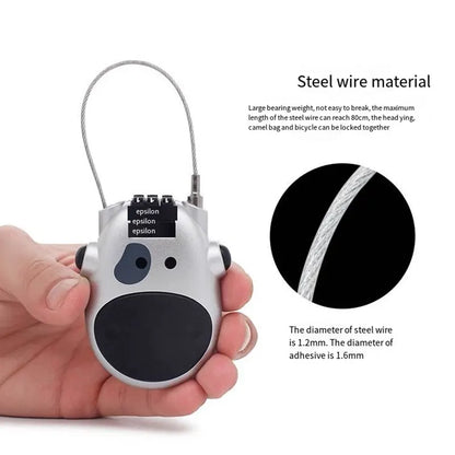 Bicycle Steel Cable Code Lock Suitcase Car Sled Telescopic Wire Rope Lock Bicycle Helmet High-precision Code Wheel Password L