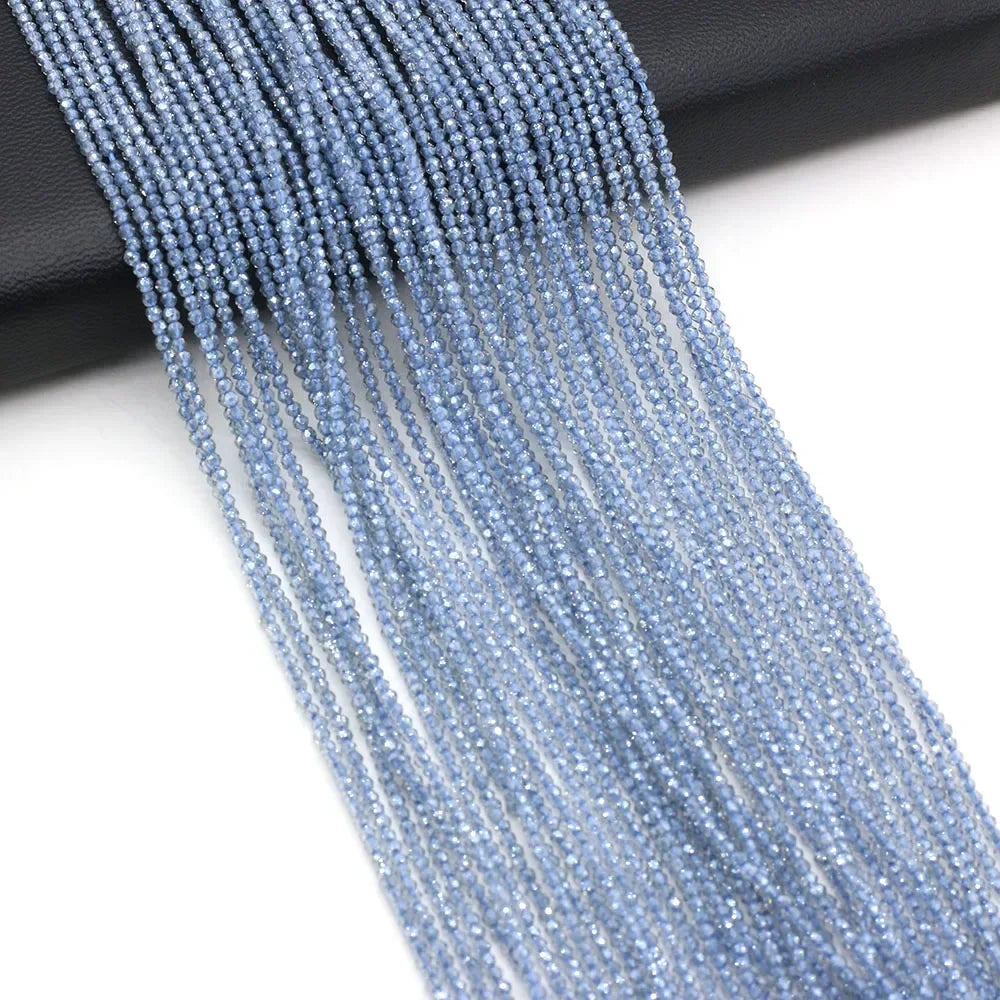 Natural Stone Beads Small Round Beads Mix Color Faceted Loose Spacer Beaded for Jewelry Making DIY Bracelet Necklace Accessor