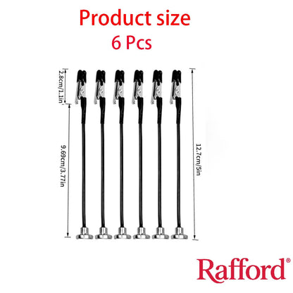 Rafford 12Pcs Bendable Model Painting Alligator Clip Sticks Rubber Tips + Metal Magnetic Base - for Airbrush, Hobby Model Par