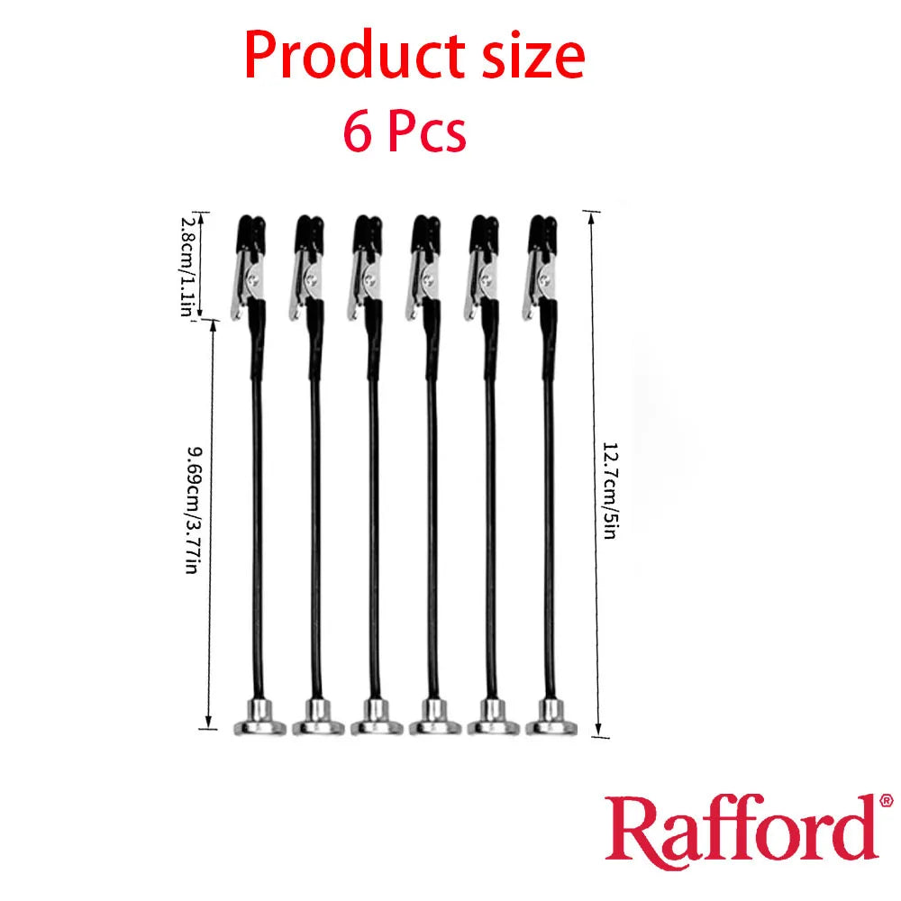 Rafford 12Pcs Bendable Model Painting Alligator Clip Sticks Rubber Tips + Metal Magnetic Base - for Airbrush, Hobby Model Par